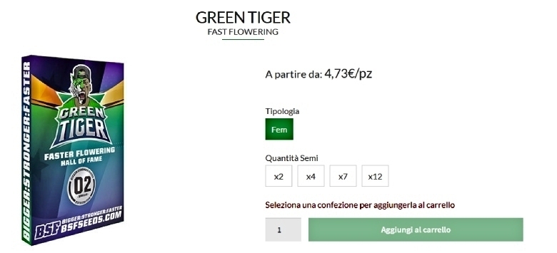 green tiger semillas autoflorecientes