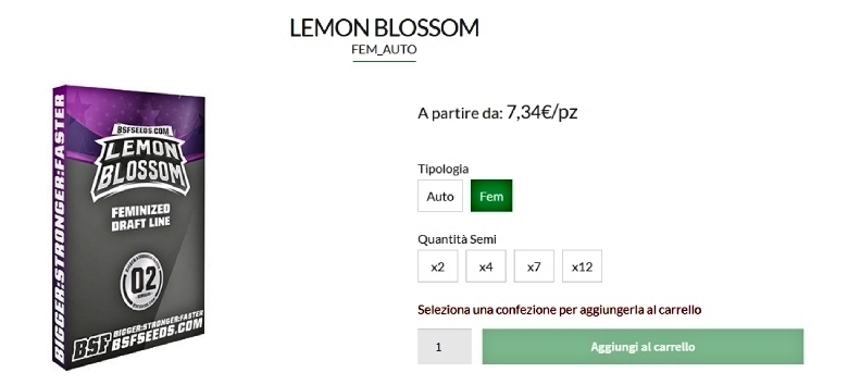 lemon blossom semillas de marihuana