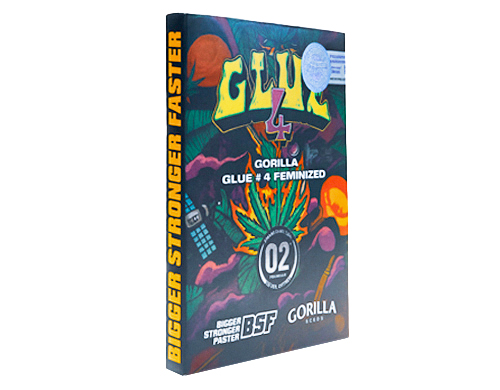 Envase original de semillas de cannabis Gorilla Glue Fem